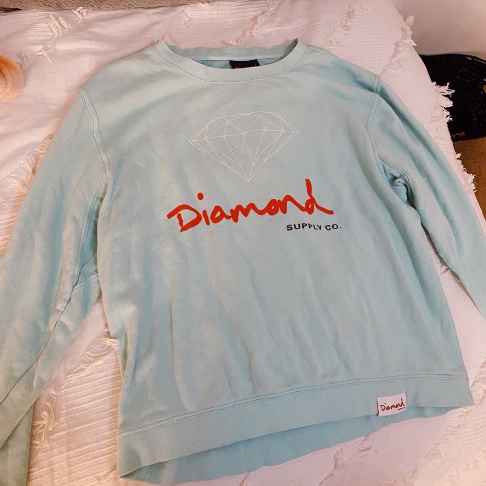 Diamond Supply Co. light blue sweatshirt